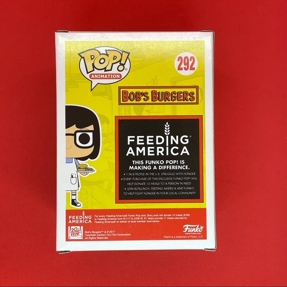 Funko Pop Tina Belcher Cheeseburgers 2017 Box Lunch Exclusive Bob's Burgers #292 - Picture 3 of 6